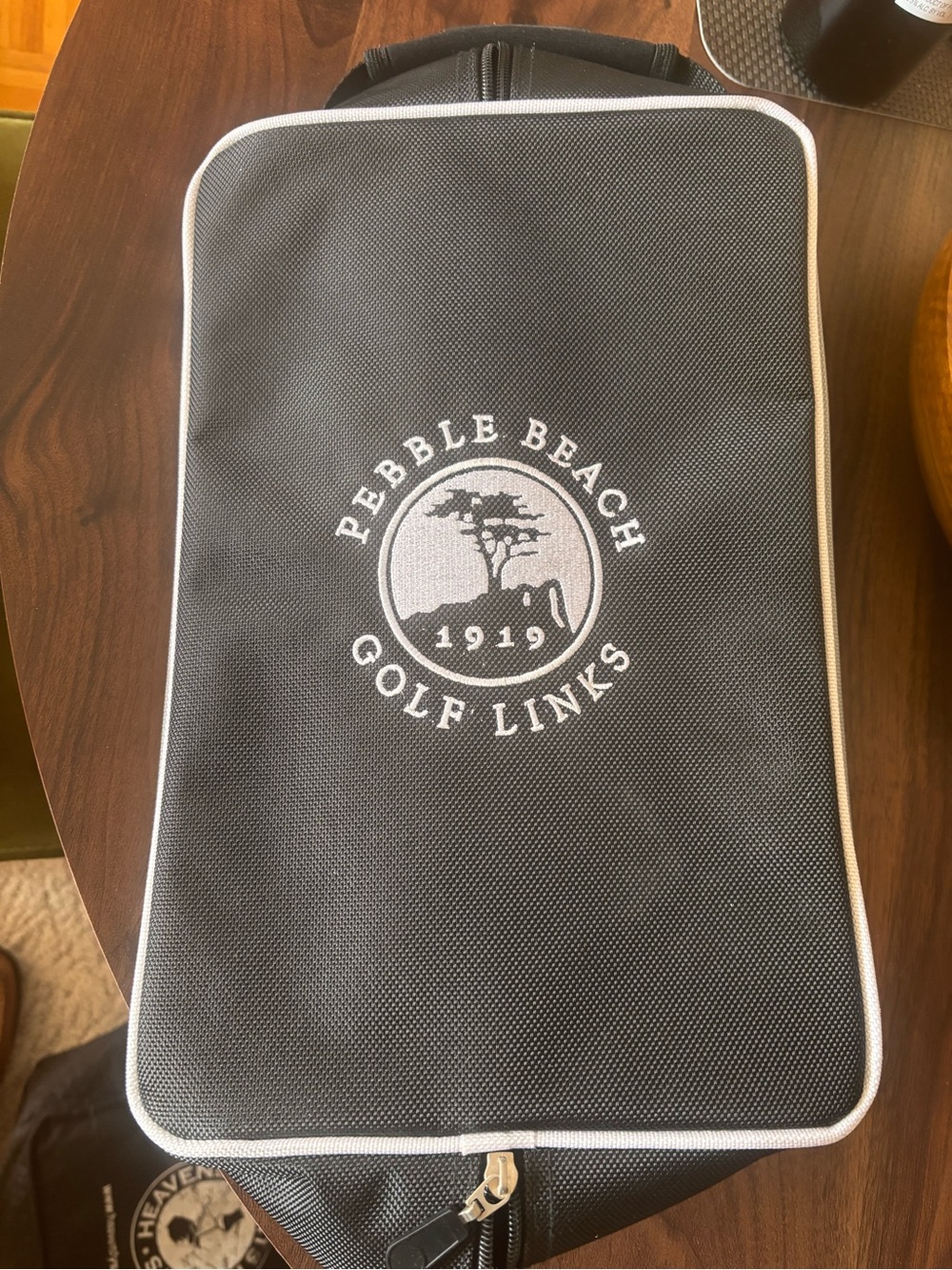 Pebble Beach Black Shoe Bag